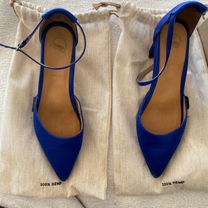 Bared Footwear One of a Kind Blue Satin High Heels- Worn Once size 38 (7.5-8 US)